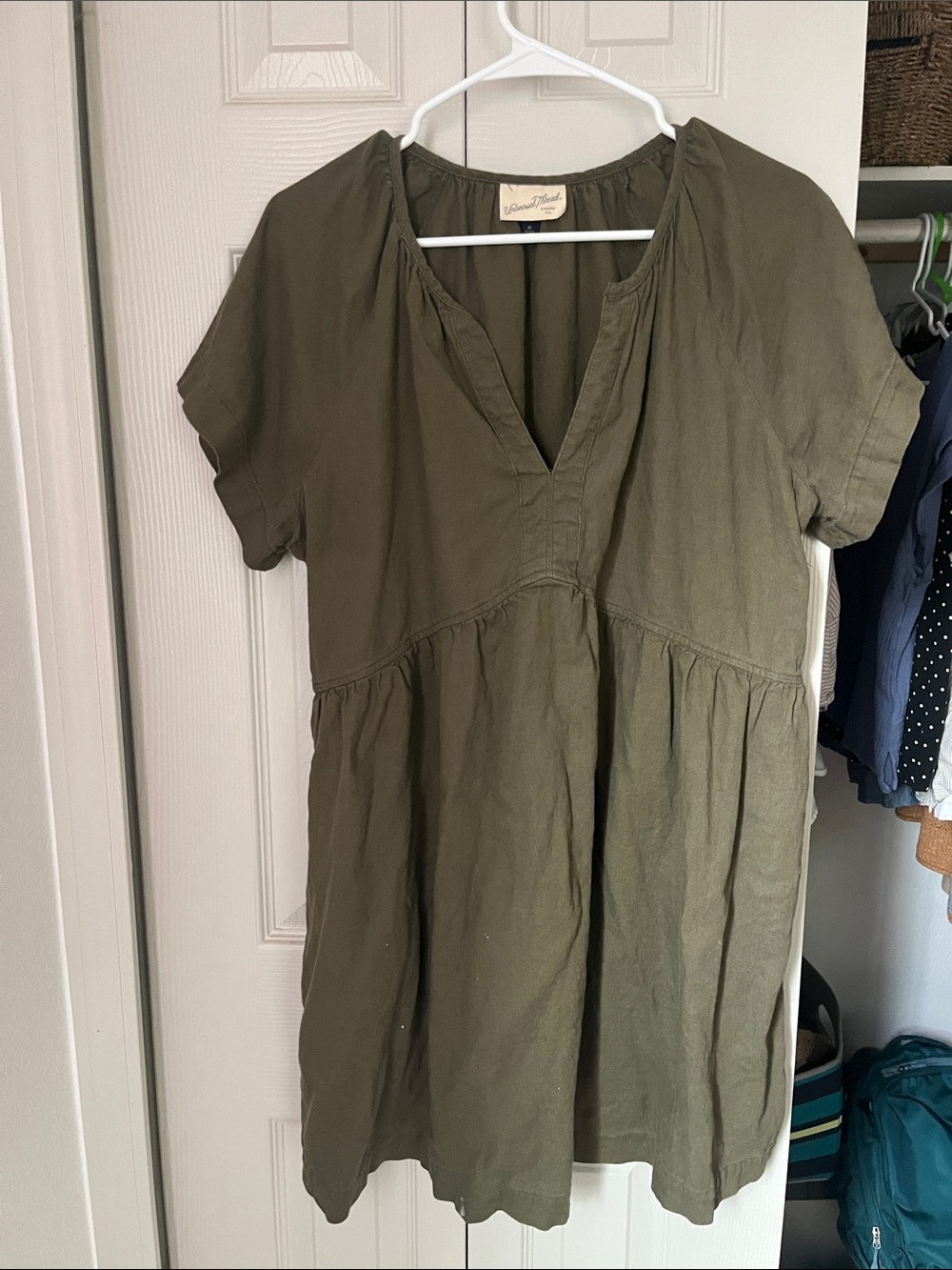 Universal Thread Olive Green Short Sleeve V-Neck Dress or Tunic